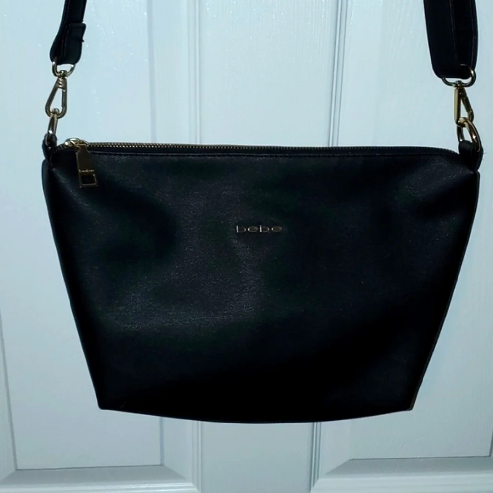 BEBE Black Hobo Crossbody Purse Bag